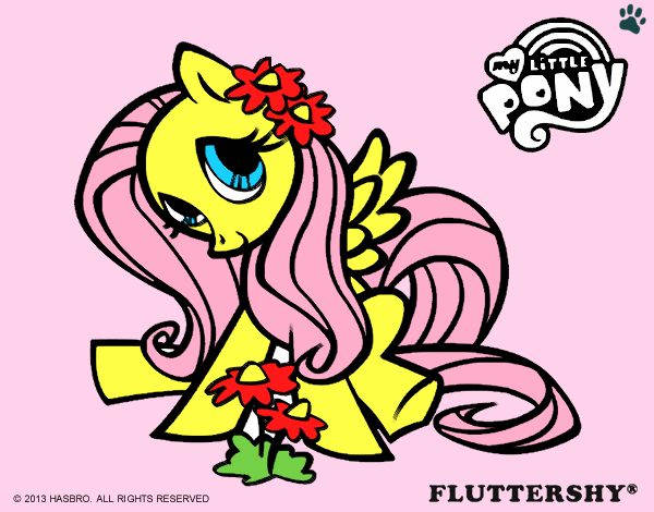 Dibujo Fluttershy pintado por toychica1