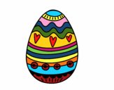 Dibujo Huevo de Pascua para decorar pintado por gatitohall