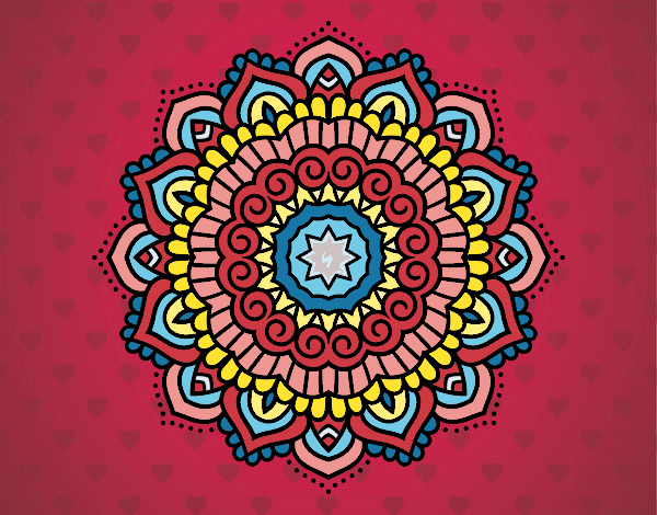 Dibujo Mandala estrella decorada pintado por Carmen5