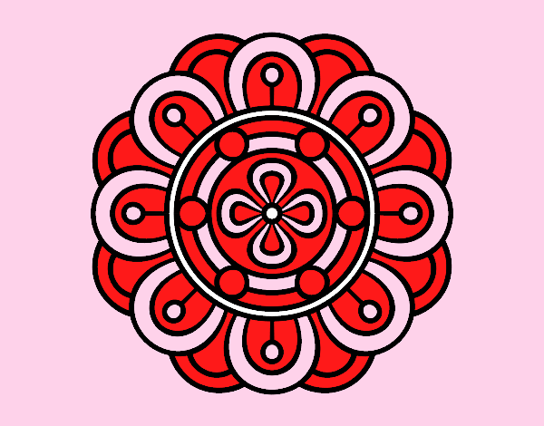 Dibujo Mandala flor creativa pintado por 4590