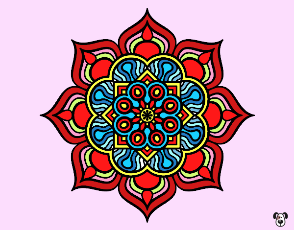 Dibujo Mandala flor de fuego pintado por carlosvill