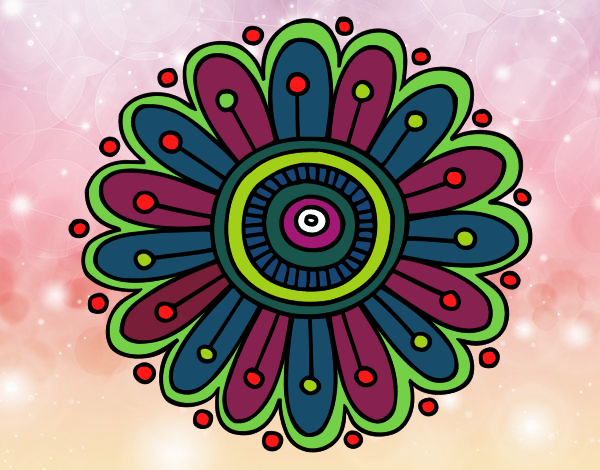 Dibujo Mandala margarita pintado por pierrot43