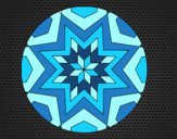 Dibujo Mandala mosaico estrella pintado por michinita