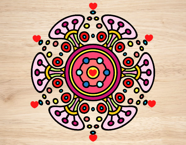 Dibujo Mandala mundo lejano pintado por isa3