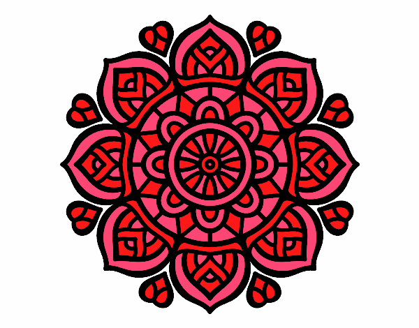 Dibujo Mandala para la concentración mental pintado por marianacad