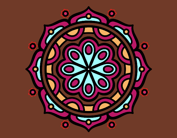 Dibujo Mandala para meditar pintado por blanca