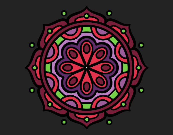 Dibujo Mandala para meditar pintado por amalia