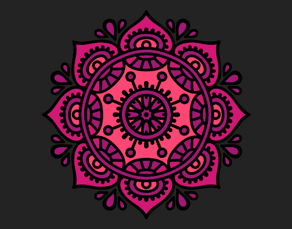 Dibujo Mandala para relajarse pintado por amalia