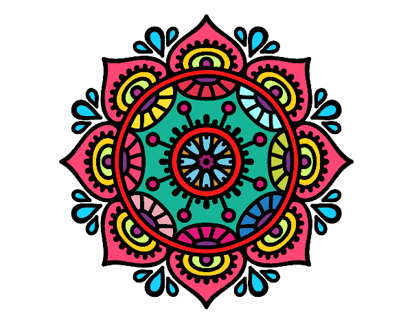 Dibujo Mandala para relajarse pintado por fabimari