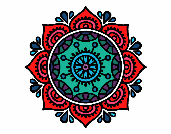 Dibujo Mandala para relajarse pintado por marianacad