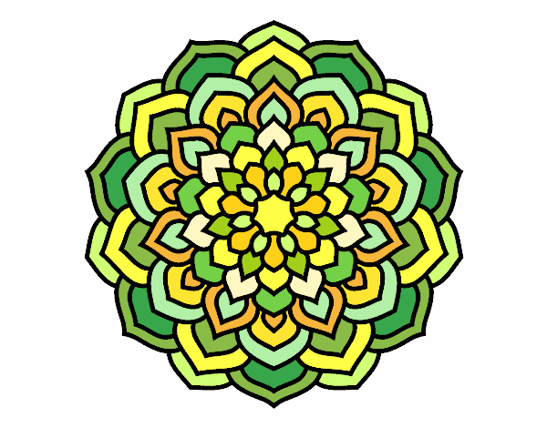 Dibujo Mandala pétalos de flor pintado por Yeyitabatt