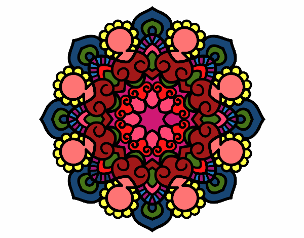 Dibujo Mandala reunión pintado por marianacad