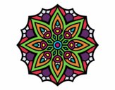 Dibujo Mandala simetría sencilla pintado por maria_154