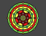 Dibujo Mandala sistema solar pintado por michinita