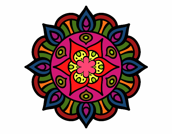 Dibujo Mandala vida vegetal pintado por marianacad