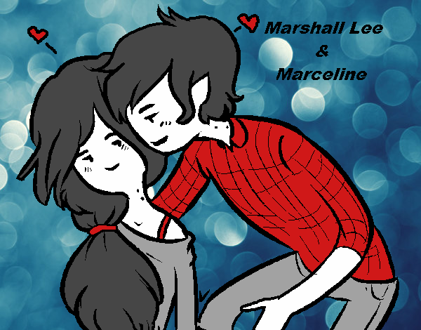 Dibujo Marshall Lee y Marceline pintado por kasaneblue