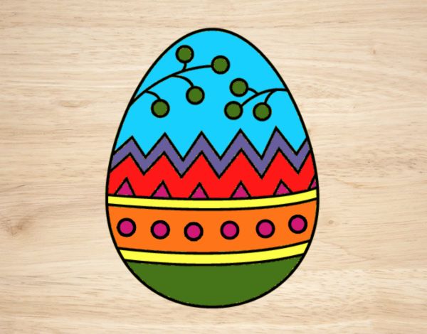 Dibujo Un huevo de Pascua pintado por BerthitaDZ