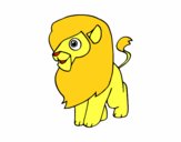 Dibujo Un león pintado por yord