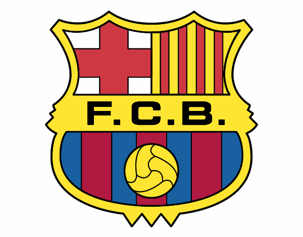 Dibujo Escudo del F.C. Barcelona pintado por xa-vis