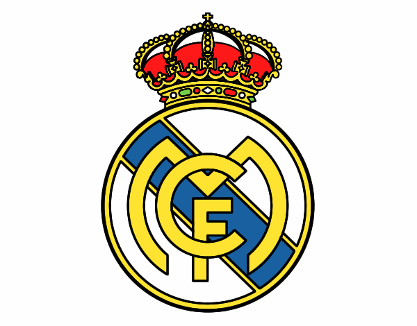 Dibujo Escudo del Real Madrid C.F. pintado por rossie