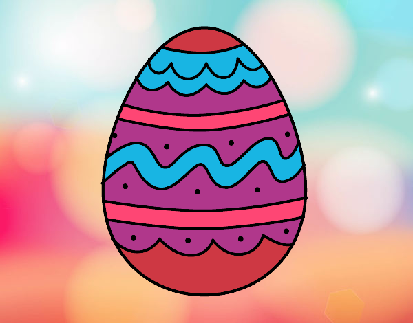 Dibujo Huevo del día de Pascua pintado por ignasia