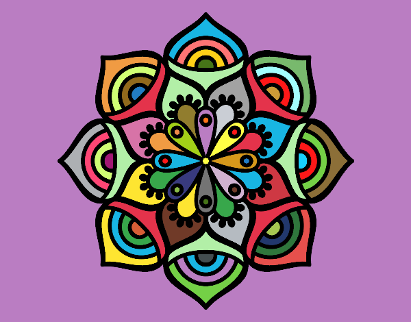 Dibujo Mandala crecimiento exponencial pintado por gustavo1