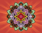 Dibujo Mandala decorativa pintado por estrellado