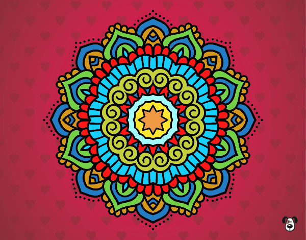 Dibujo Mandala estrella decorada pintado por carlosvill