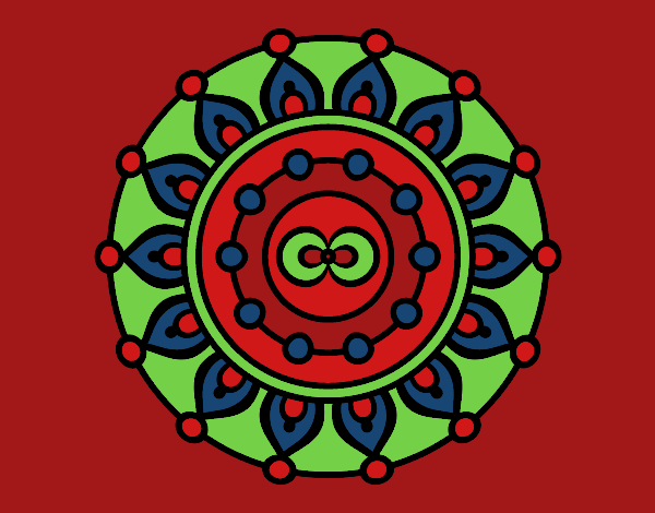 Dibujo Mandala meditación pintado por amalia