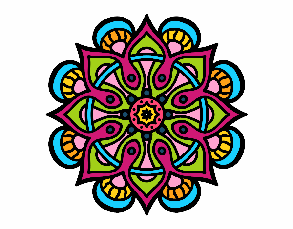 Dibujo Mandala mundo árabe pintado por silvilchez