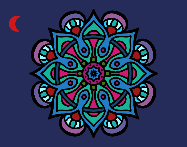 Dibujo Mandala mundo árabe pintado por queyla