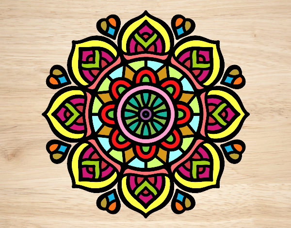 Dibujo Mandala para la concentración mental pintado por anisboom