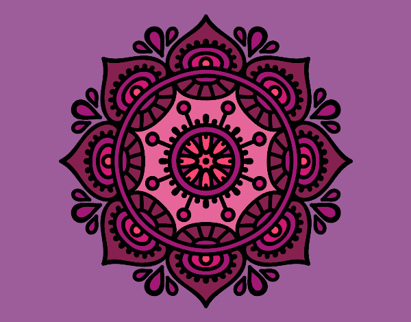 Dibujo Mandala para relajarse pintado por amalia