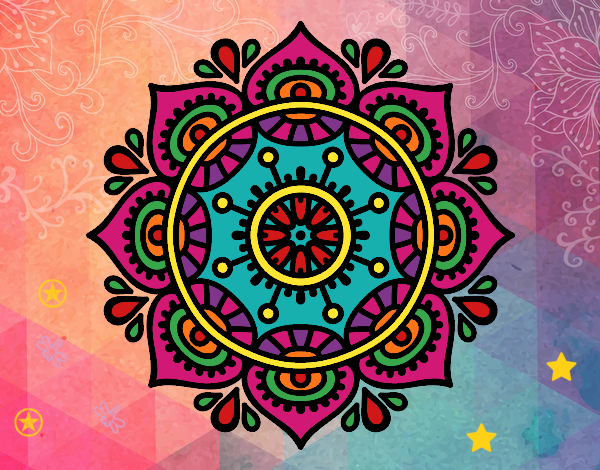 Dibujo Mandala para relajarse pintado por mattymtnez