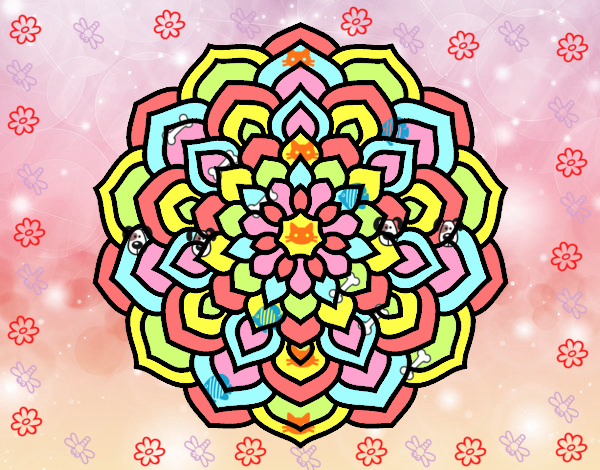 Dibujo Mandala pétalos de flor pintado por Antomarisa