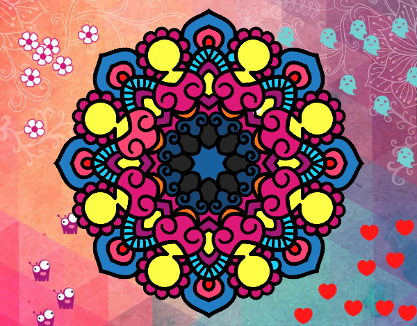 Dibujo Mandala reunión pintado por BIENVENI