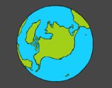 Dibujo Planeta Tierra pintado por yord