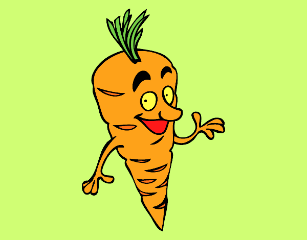 Dibujo Señor zanahoria pintado por verdades