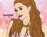 Dibujo Ariana Grande con collar pintado por mariacantu