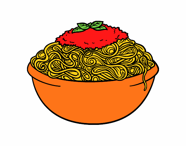 Dibujo Espaguetis pintado por nemora