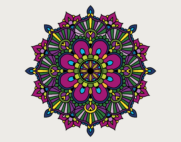 Dibujo Mandala destello floral pintado por MATUSA