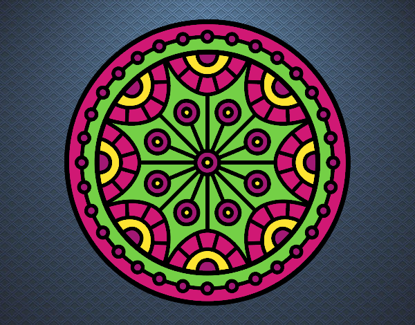 Dibujo Mandala equilibrio mental pintado por amalia