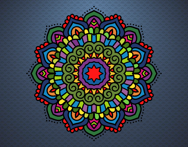 Dibujo Mandala estrella decorada pintado por MATUSA