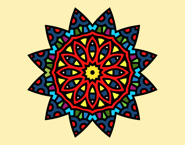 Dibujo Mandala estrella pintado por MATUSA