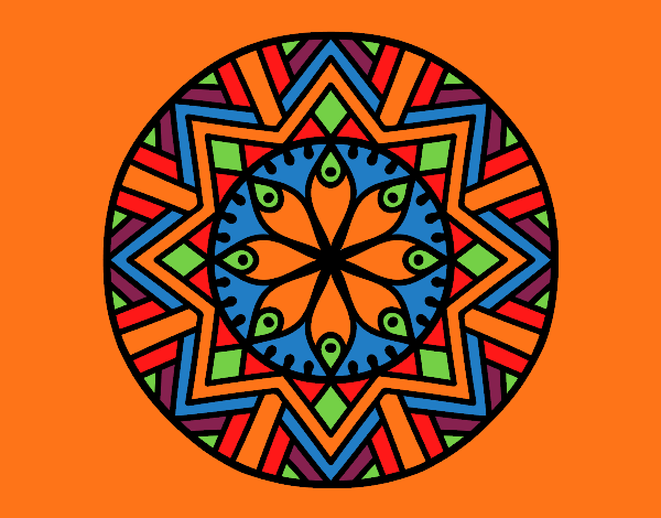 Dibujo Mandala flor de bambú pintado por amalia