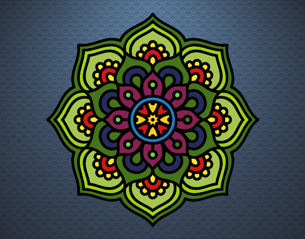 Dibujo Mandala flor de la concentración pintado por pierrot43