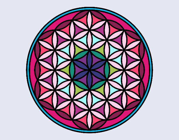 Dibujo Mandala flor de vida pintado por MATUSA