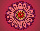 Dibujo Mandala margarita pintado por estrellado