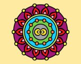 Dibujo Mandala meditación pintado por AZUL5