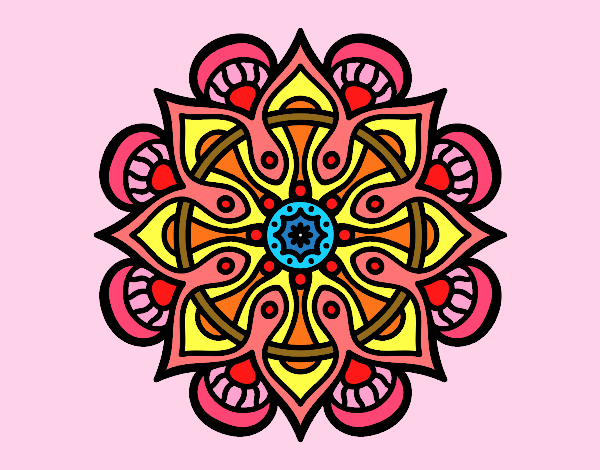 Dibujo Mandala mundo árabe pintado por Marjorie3